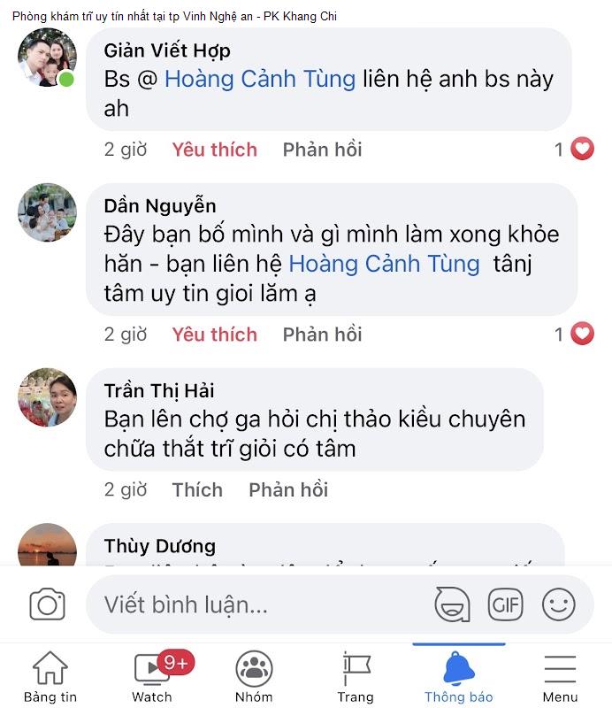 Phòng khám trĩ uy tín nhất tại tp Vinh Nghệ an - PK Khang Chi