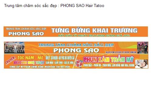 Trung tâm chăm sóc sắc đẹp : PHONG SAO Hair Tatoo